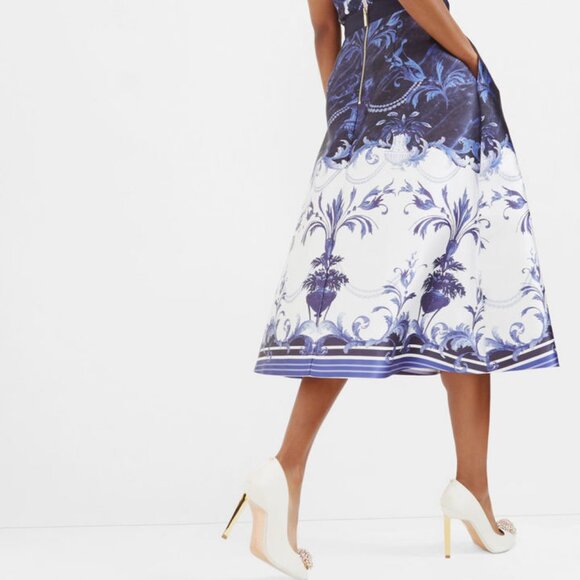 BNWT Ted Baker London Persian  Blue  Full Skirt - Picture 4 of 16